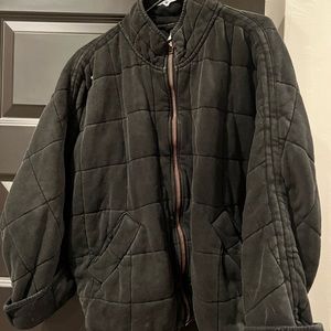 Free People black dolman quilted jacket, size small